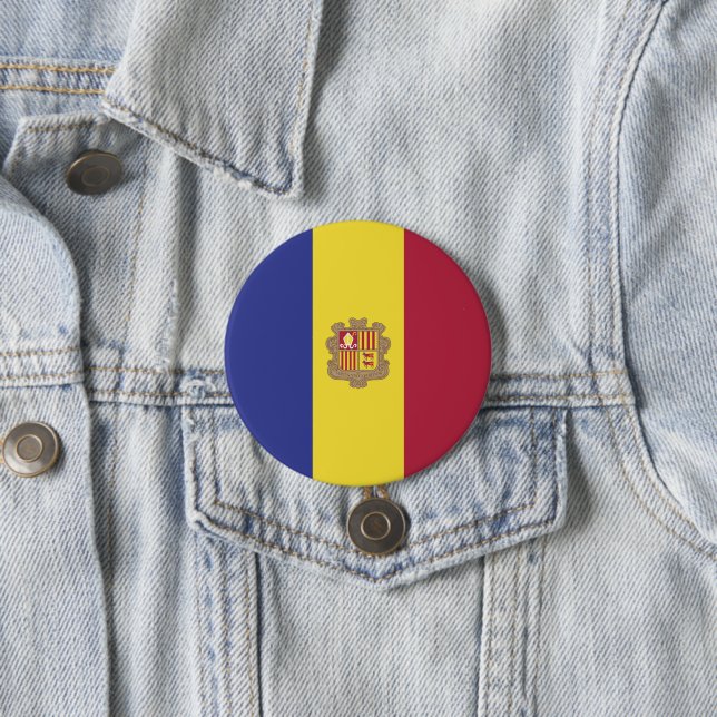 Andorra-Flagge Button (Beispiel)