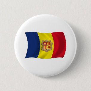 Andorra-Flagge-Button Button