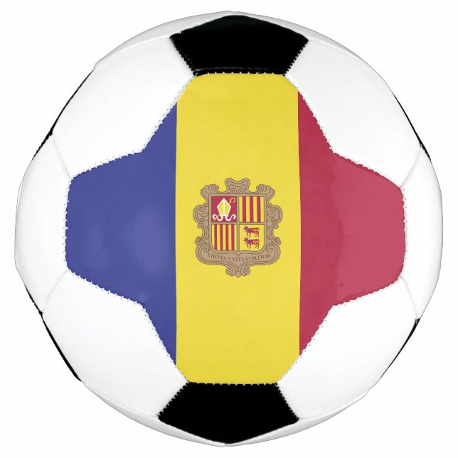 Andorra-Flagge Fußball (Vorderseite)