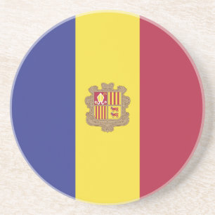 Andorra-Flagge Getränkeuntersetzer