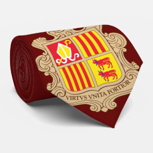 Andorra-Flagge Krawatte