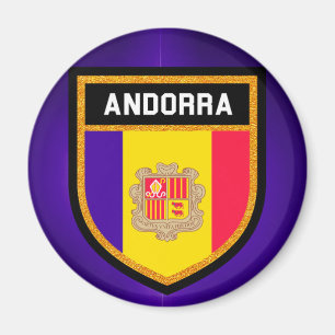 Andorra-Flagge Magnet