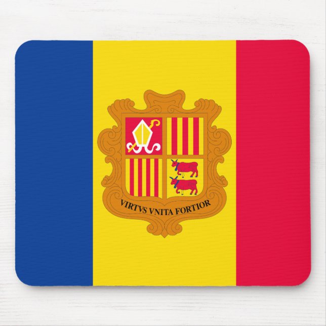 Andorra-Flagge Mousepad (Vorne)