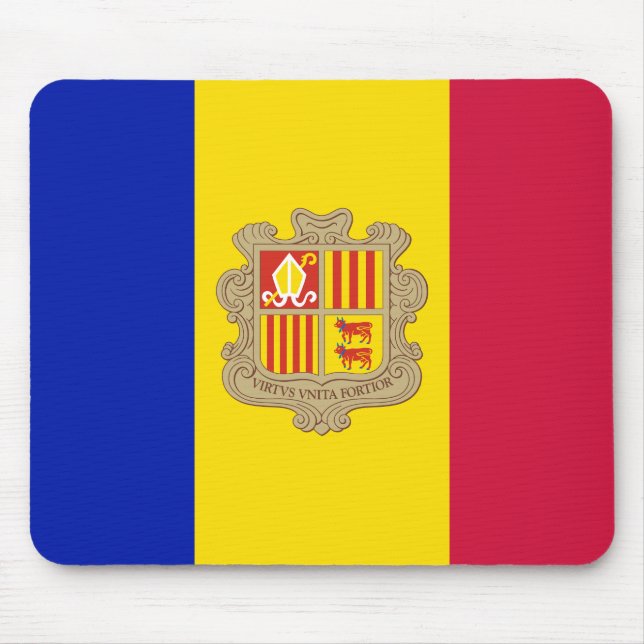 Andorra-Flagge Mousepad (Vorne)