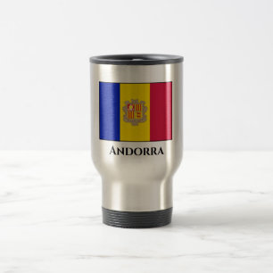 Andorra-Flagge Reisebecher