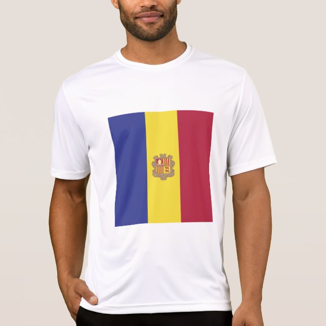 Andorra-Flagge T-Shirt (Vorderseite)