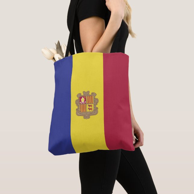 Andorra-Flagge Tasche (Von Nahem)