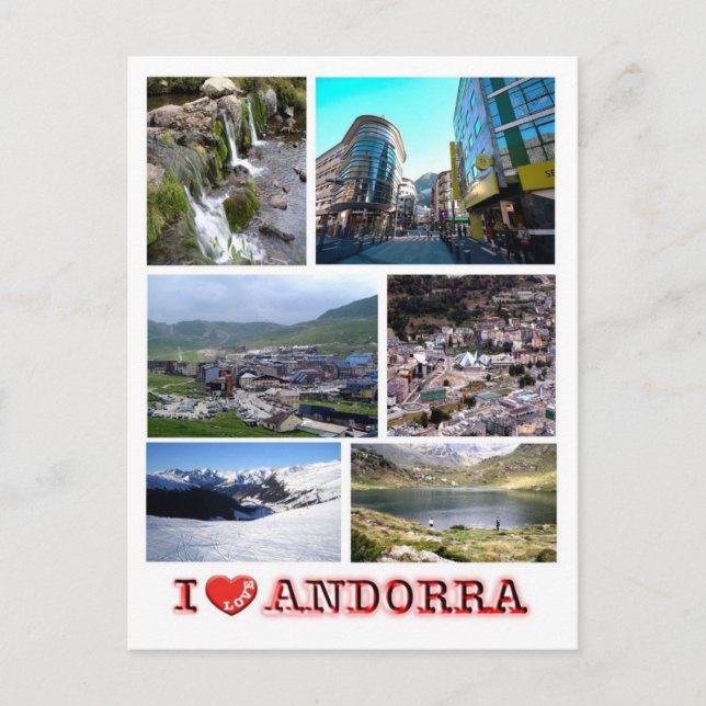 Andorra - I Liebe - Postkarte (Vorderseite)