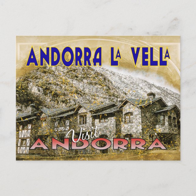 Andorra La Vella Postkarte (Vorderseite)