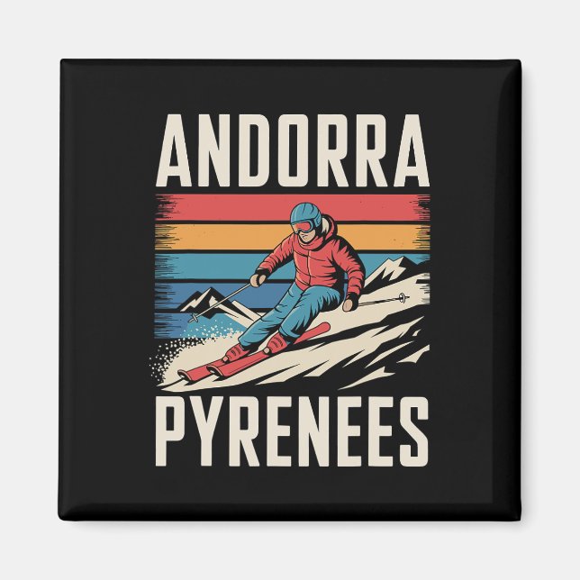 Andorra Pyrenäen Skiort Magnet (Vorne)