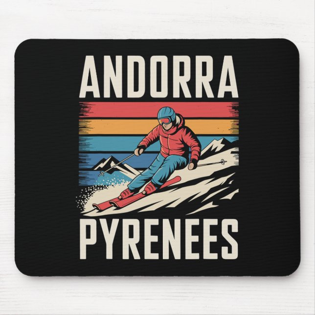 Andorra Pyrenäen Skiort Mousepad (Vorne)