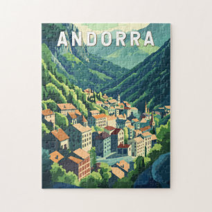 Andorra Reise Kunst Vintage