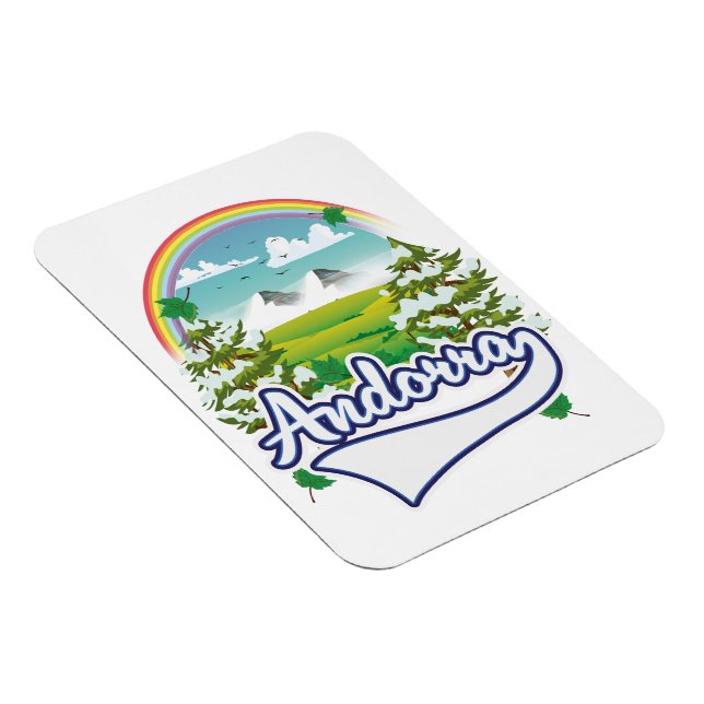 Andorra-Retrologo Magnet (Rechte Seite)