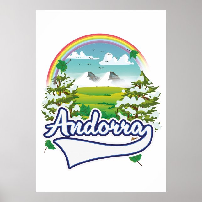 Andorra-Retrologo Poster (Vorne)