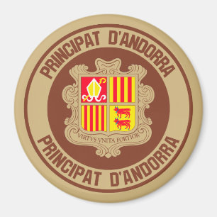 Andorra Round Emblem Magnet