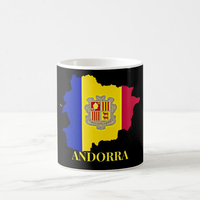 Andorra Silhouette, flag, Kaffeetasse (Mittel)