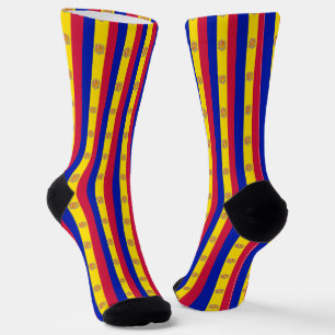 Andorra Socken, patriotische Andorra Flag Mode Socken