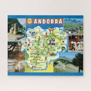 Andorra Vintage Karte 