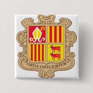 Andorra-Wappen Detail Button