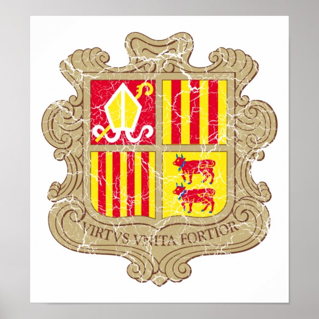 Andorra-Wappen Poster (Vorne)