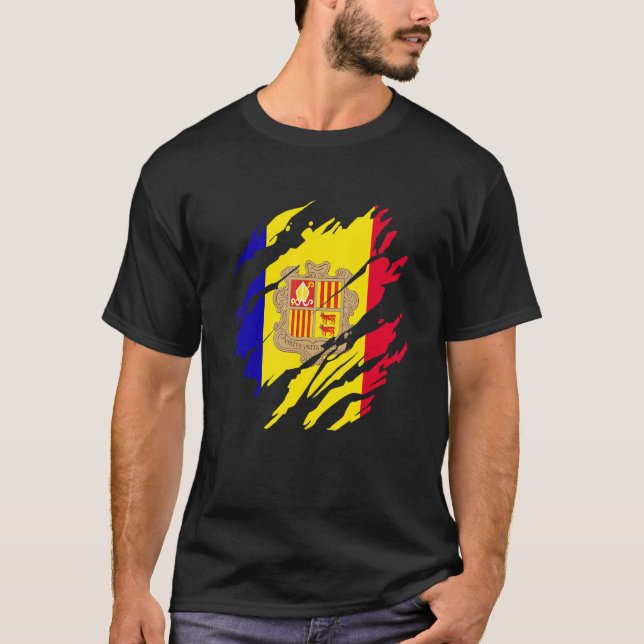 Andorran Flag Andorra T-Shirt (Vorderseite)
