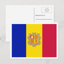 Andorran-Flagge, Flagge von Andorra Postkarte