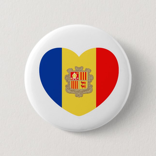 Andorran heart - For real Andorrans! Button (Vorderseite)