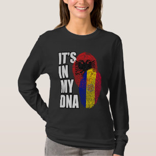 Andorranisch und albanisch gemischte DNA-Flagge-He T-Shirt