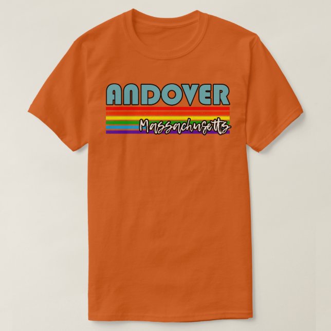 Andover Massachusetts Pride Andover LGBT Geschenk  T-Shirt (Design vorne)