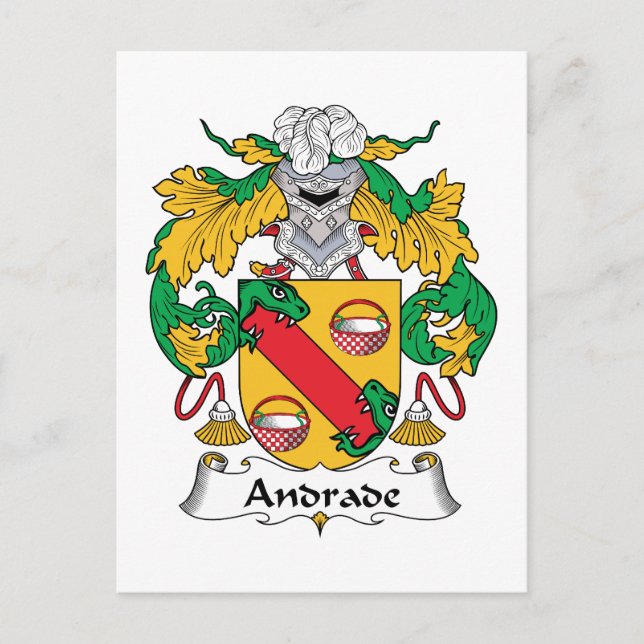 Andrade Familienwappen Postkarte (Vorderseite)