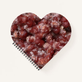 Andradite Garnet Crystal Notebook Herz Valentine Notizbuch