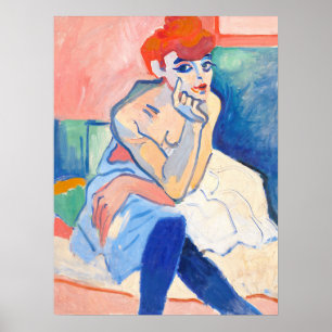 Andre Derain Frau in einem Hemd Kunstprint Poster