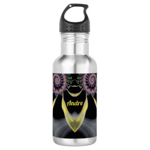 ANDRE ~NIEDLICH GLOSSY! ~Lila Green Black Yellow 3 Edelstahlflasche