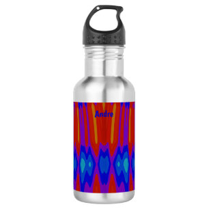 ANDRE ~NIEDLICH GLOSSY! ~Lila Red Blue Orange 3D Edelstahlflasche