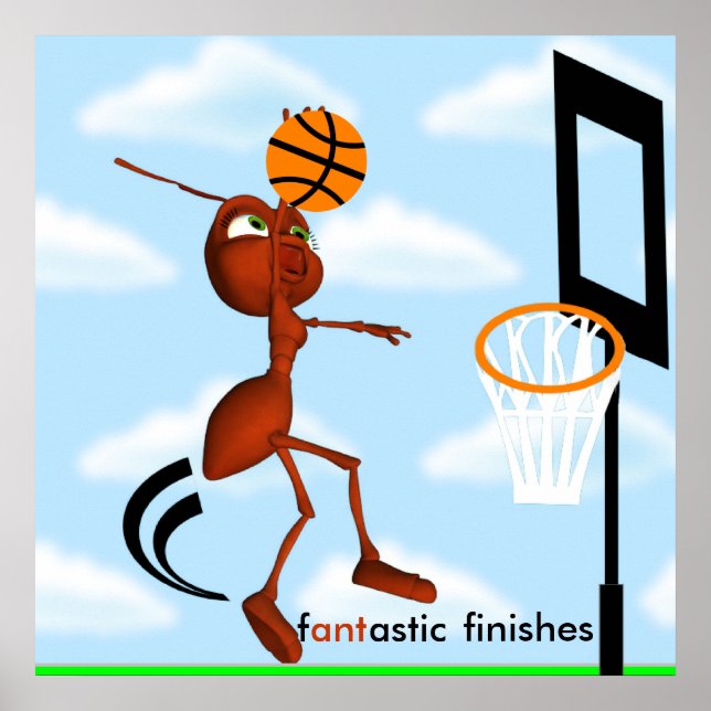 Andre Poster de l'Ant Basketball Slam Dunk (Devant)