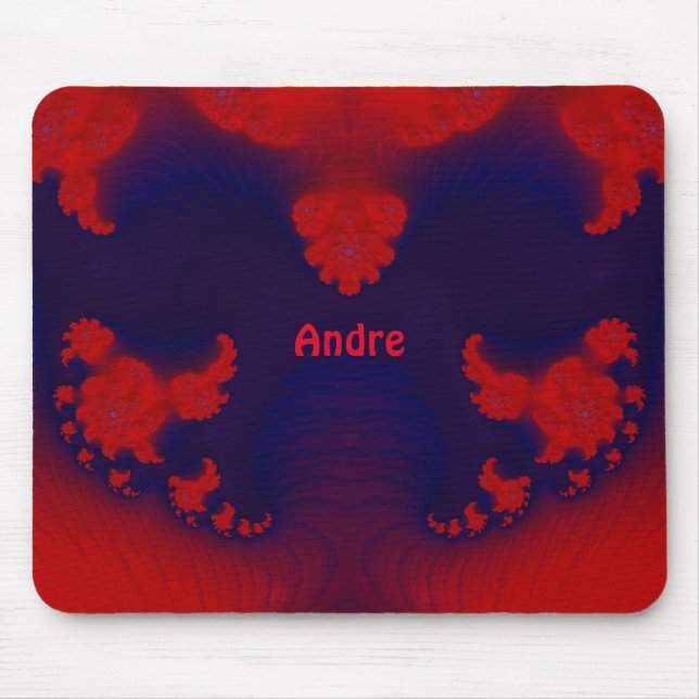 ANDRE ~ Rote und blaue Maus Pad Mousepad (Vorne)