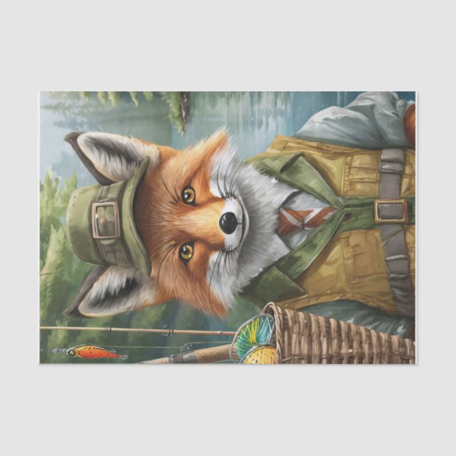Andre the Fishing Fox, Outdorrsman Seidenpapier (Vorderseite)