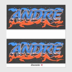 Andre Vorname Name Graffiti Aufkleber Sticker