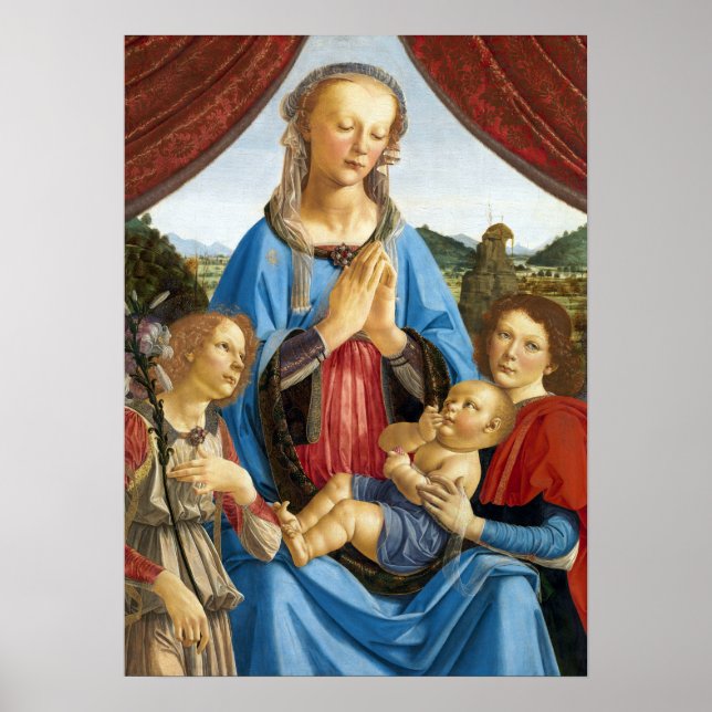 Andrea del Verrocchio Jungfrau und Kind Poster (Vorne)