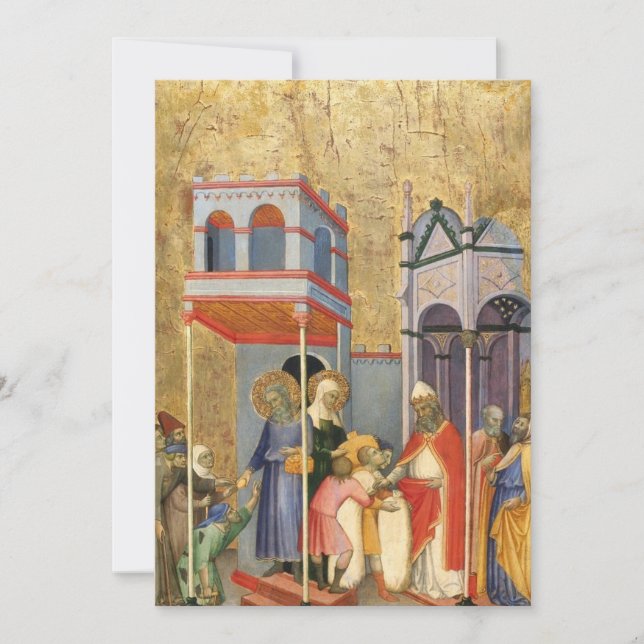 Andrea di Bartolo - Joachim und Anna Giving Food t Einladung (Vorderseite)