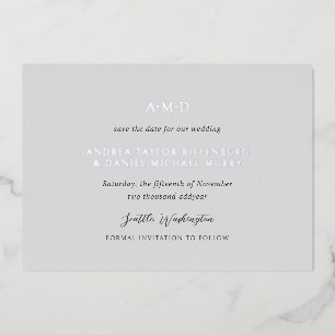 Andrea Gray Élégant Faire-part de mariage