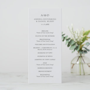 Andrea Gray Elegante Hochzeit Programm