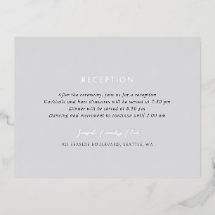 Andrea Grey Elegant Wedding Foil Carte de boîtier