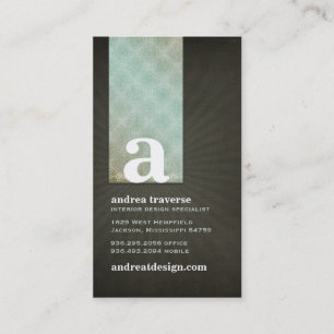Andrea Monogram Business Cards Visitenkarte