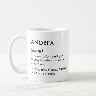 Andrea Name, Bearbeitbarer Name, Benutzerdefiniert Kaffeetasse