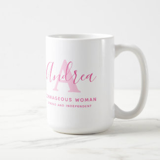 Andrea Name Bedeutung und monogramm rosa Text Kaff Kaffeetasse