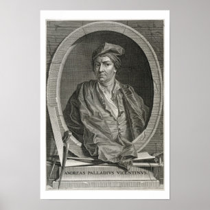 Andrea Palladio (1508-80) graviert durch Bernard Poster