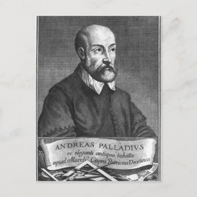 Andrea Palladio in Gravur von Francesco Postkarte (Vorderseite)