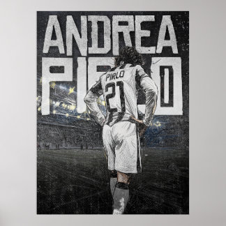 Andrea Pirlo Juventus Sketch Poster - Ikonisch