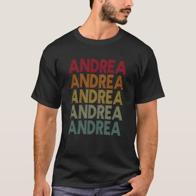 Andrea Retro Name Spaß Nickname T-Shirt (Vorderseite)